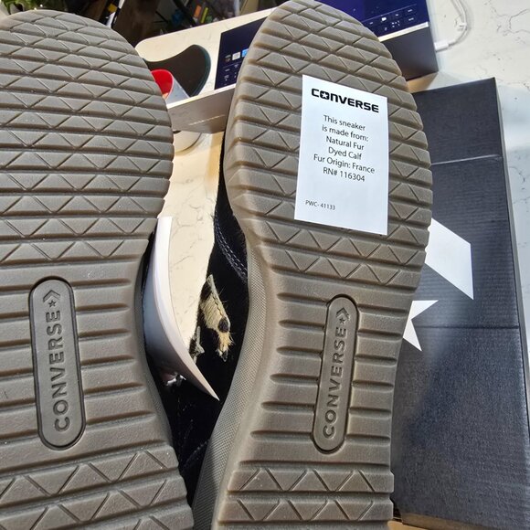 New Converse Run Star Trainer Low Shoes - Black PONY HAIR 2025 RARE MENS 10 - Picture 8 of 16